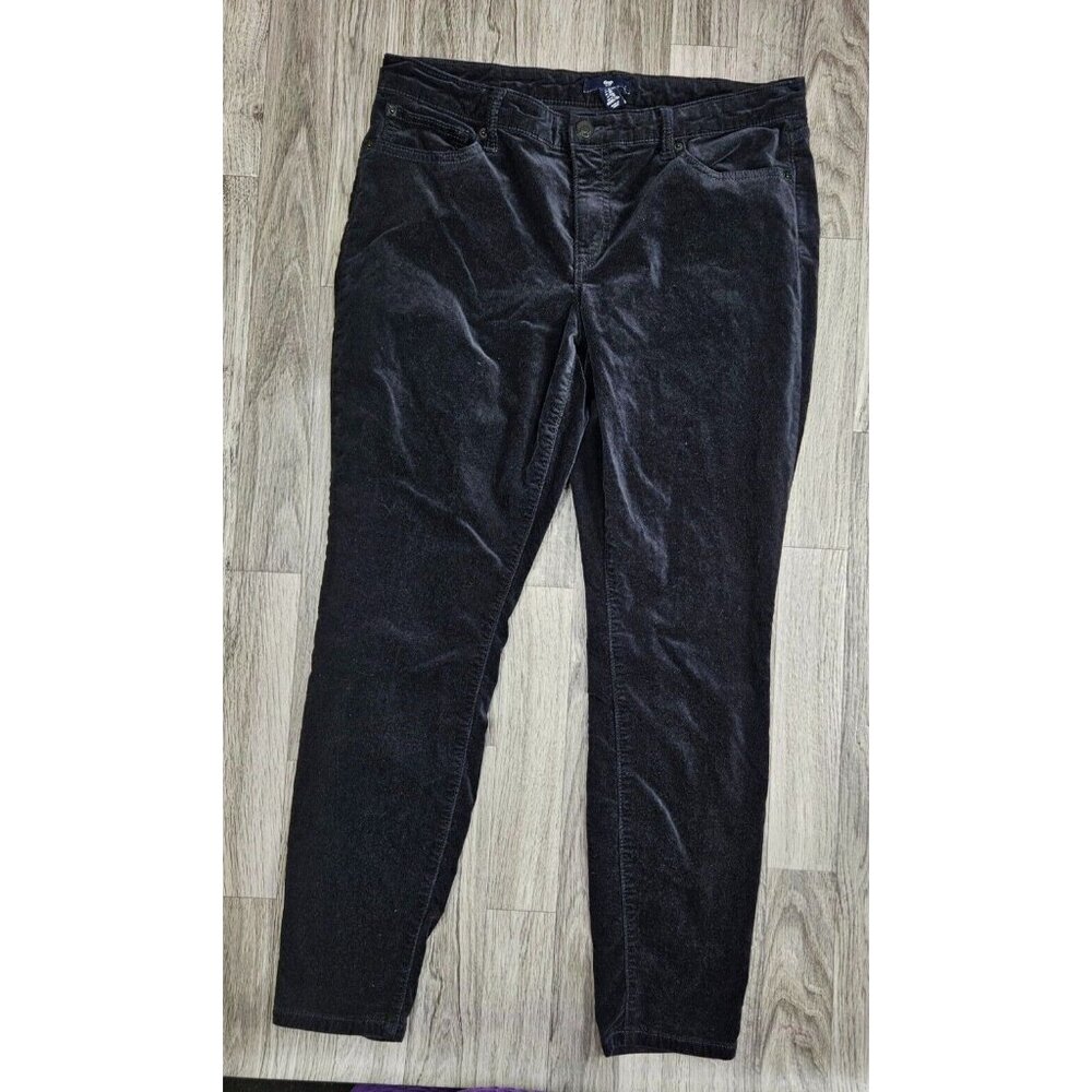Gap Womens Size 12 / 31 Regular Pockets‎ Black Velour Pants